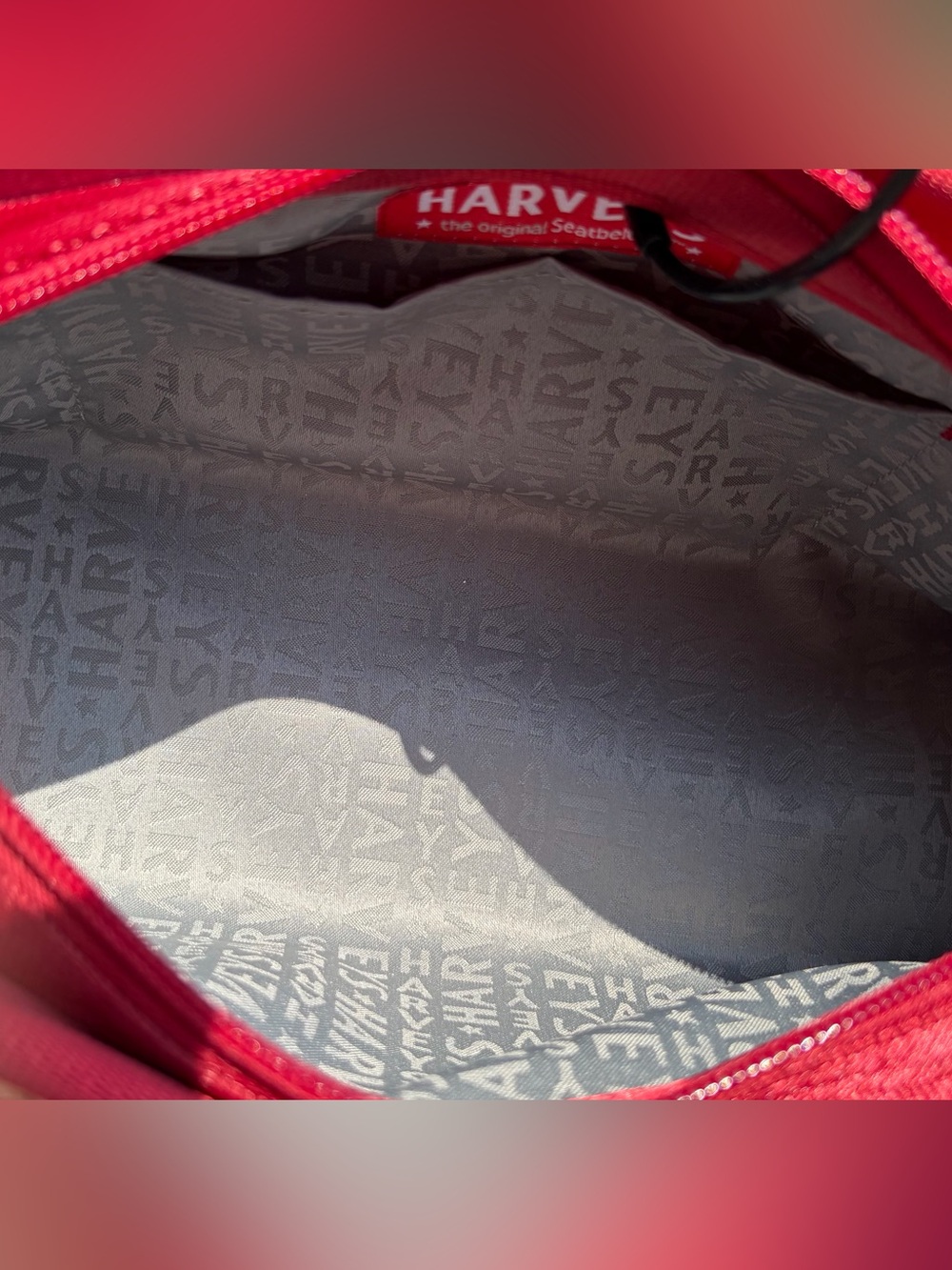 Vintage Harvey’s “The Original Detroit” Scarlet Red Baguette Shoulder Bag EUC - Picture 7 of 15